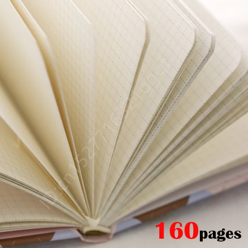 Journals Diary Notebook A6 Portable Pocket 160 Grid Page Agenda 2023/24 Ins Style Notepads For Office School