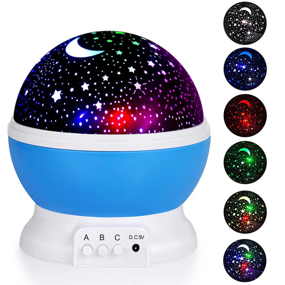 Novelty LED Star Projector Children's Gift Bedside Lamp Sleep Lamp Bedroom Decoration USB Projector Lamp Rotating Night Lamp