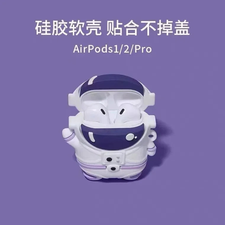 For Airpods Pro 2 Case,3D Astronaut Space Man Protective Earphone Silicone Cover For Airpods 3 Case For Men/Boys