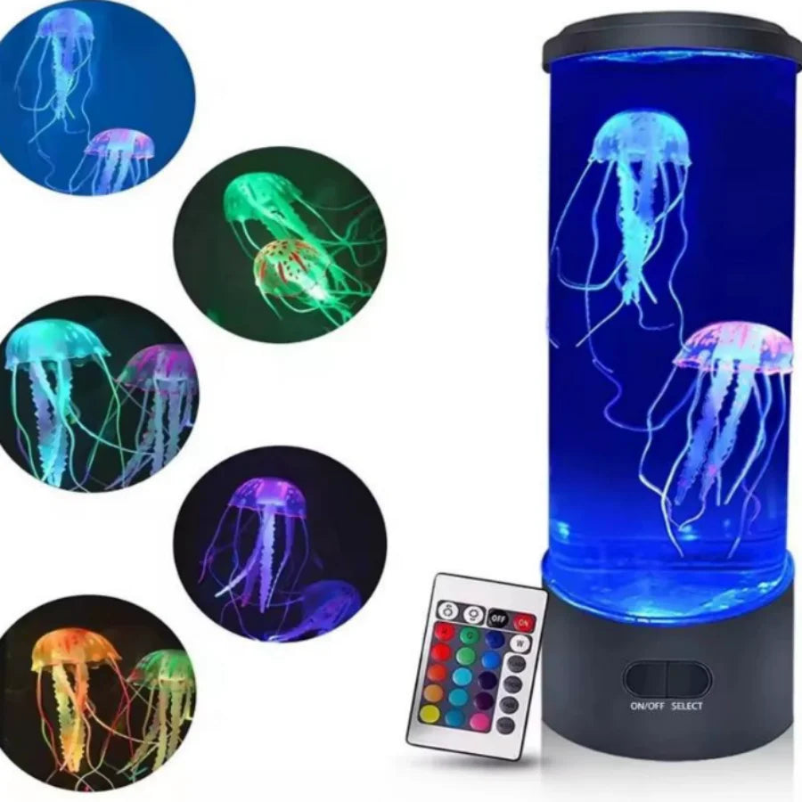 Novelty Design Jellyfish Light Relax Mood Lamp RGB Holiday Lighting Lamp  Gift Desktop Night Light