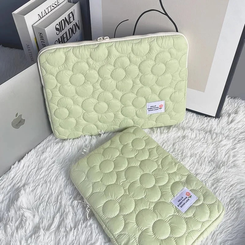 Cute flowers Tablet Pouch For Ipad Air4/5 10.9 Air6 Pro11 10.5 10.2 Case Bag 13.3 14 15 15.6 Inch Laptop Sleeve Notebook pouch