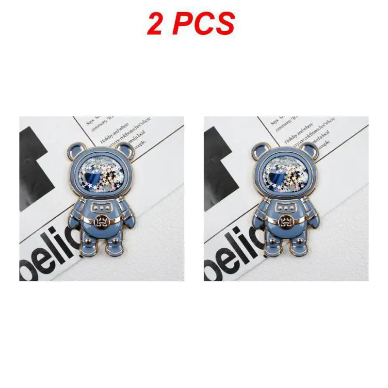 Universal Ultra-thin Cartoon Stand Anime Foldable Desktop Bracket Cute Liquid Quicksand Astronaut Stand Desktop Phone Holder