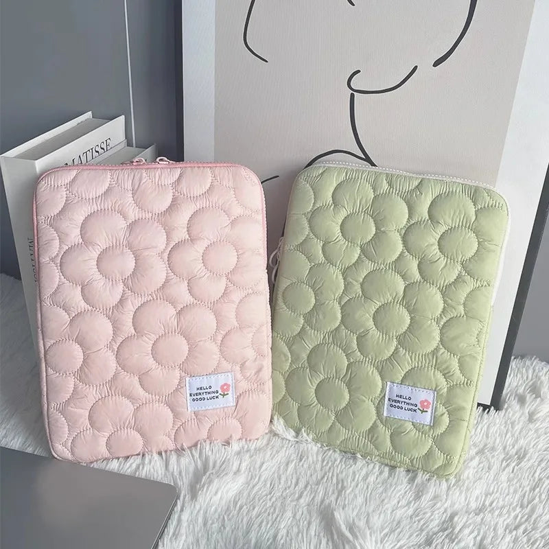 Cute flowers Tablet Pouch For Ipad Air4/5 10.9 Air6 Pro11 10.5 10.2 Case Bag 13.3 14 15 15.6 Inch Laptop Sleeve Notebook pouch