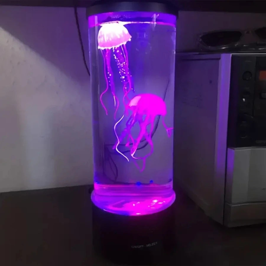 Novelty Design Jellyfish Light Relax Mood Lamp RGB Holiday Lighting Lamp  Gift Desktop Night Light