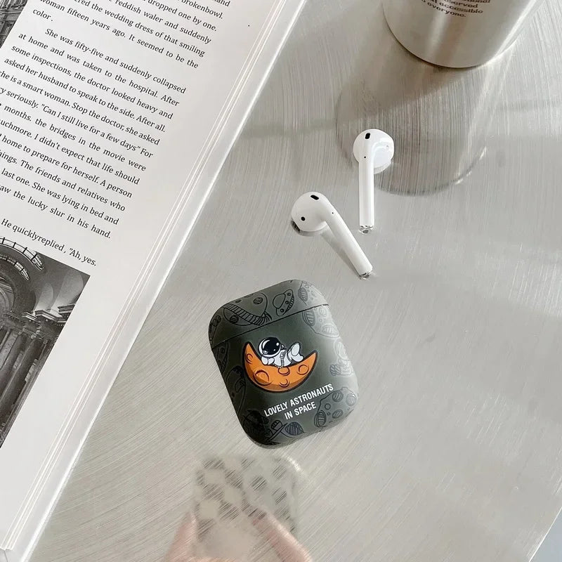 Astronaut Space Moon Soft Earphone Case for Airpods 4 2024 3 2 1 Pro 2 Headphone Cover for Air Pods Pro2 3rd Generation Custodia