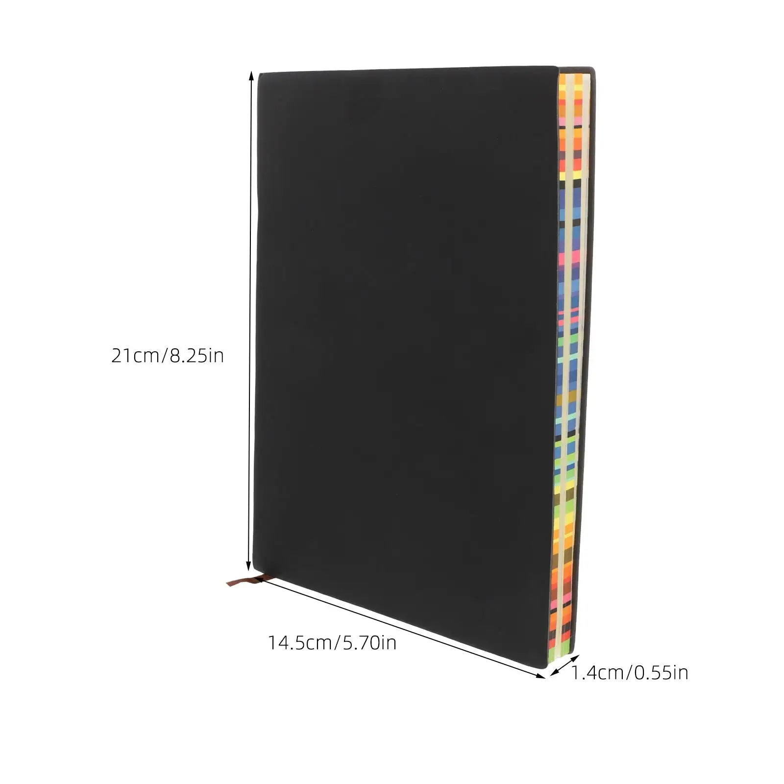 Rainbow Edge Notebook Daily Journal Work Office Accessories Soft Cover Undated Pages Smooth Paper Portable Size School Notepad
