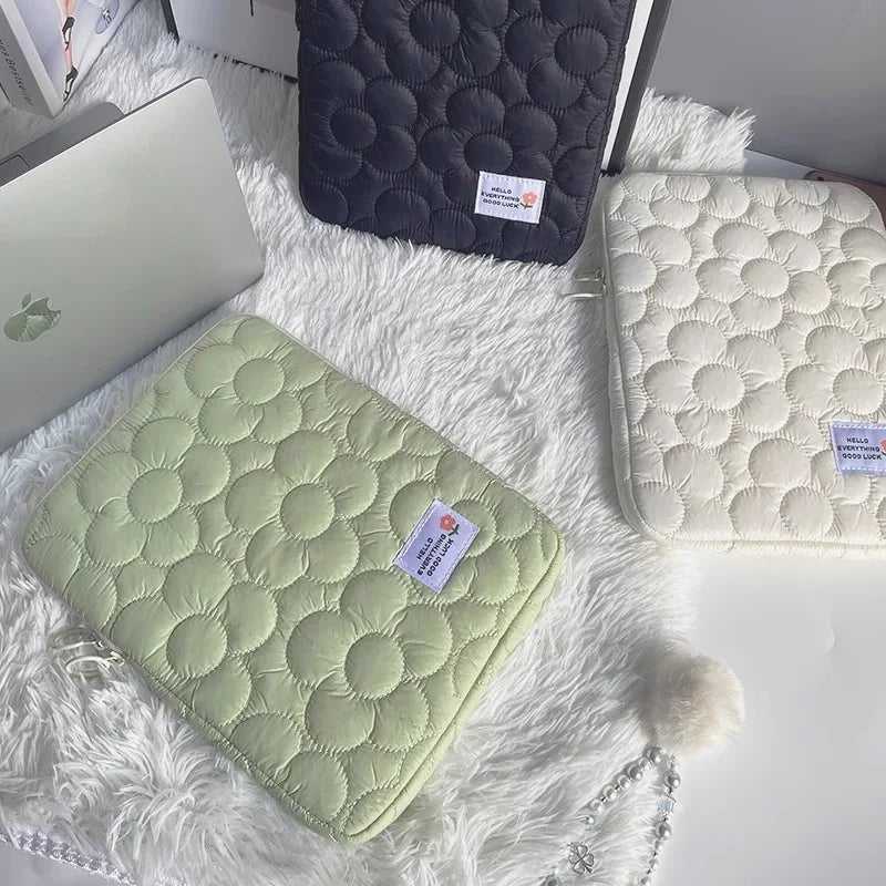 Cute flowers Tablet Pouch For Ipad Air4/5 10.9 Air6 Pro11 10.5 10.2 Case Bag 13.3 14 15 15.6 Inch Laptop Sleeve Notebook pouch