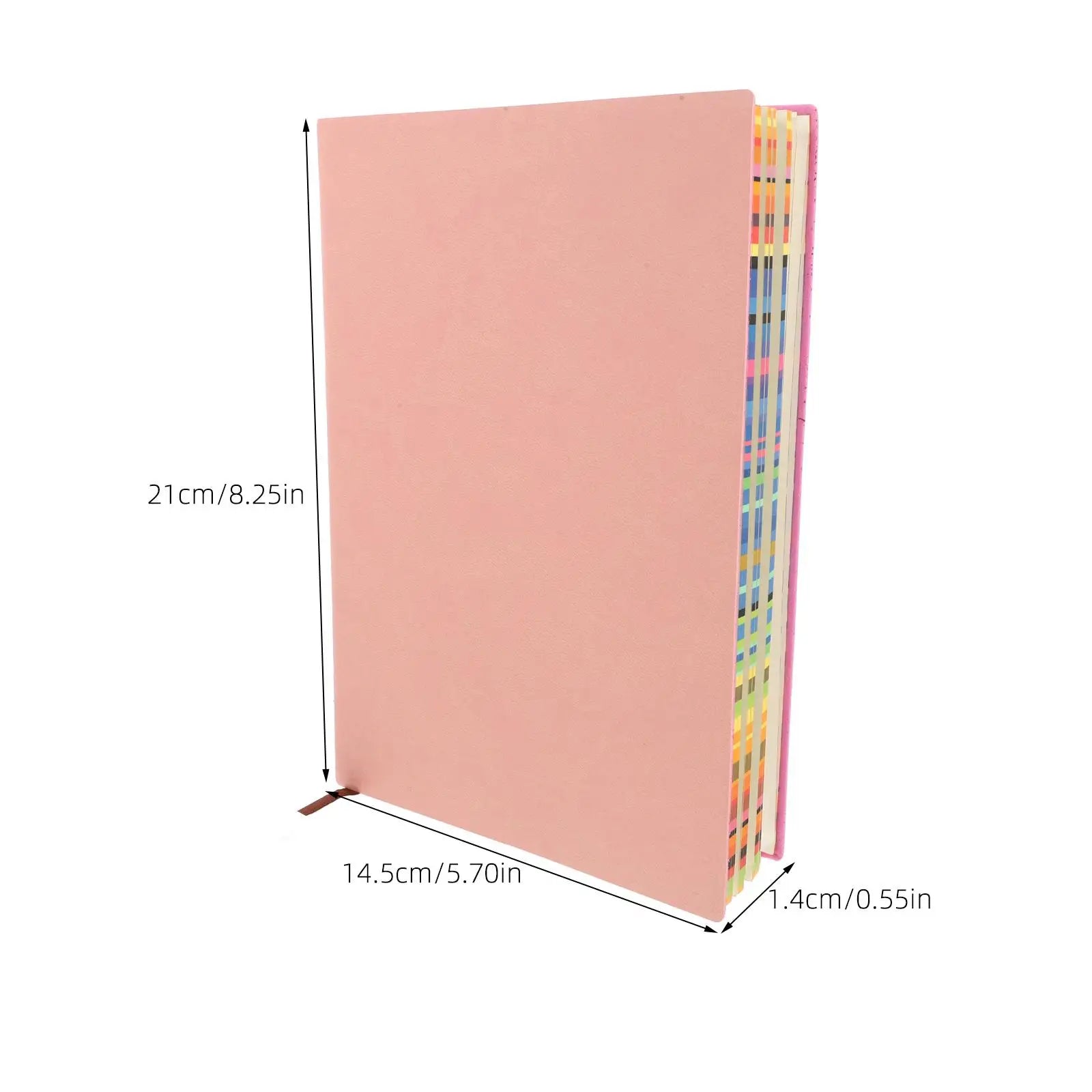 Rainbow Edge Notebook Daily Journal Work Office Accessories Soft Cover Undated Pages Smooth Paper Portable Size School Notepad