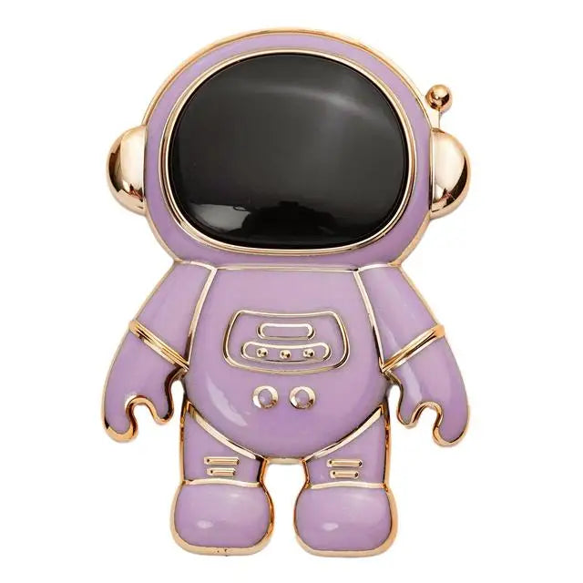 Creative 6D Plating Astronaut Mobile Phone Stand For IPhone Universal Phone Kickstand Foldable Mount Finger Phone Holder Bracket