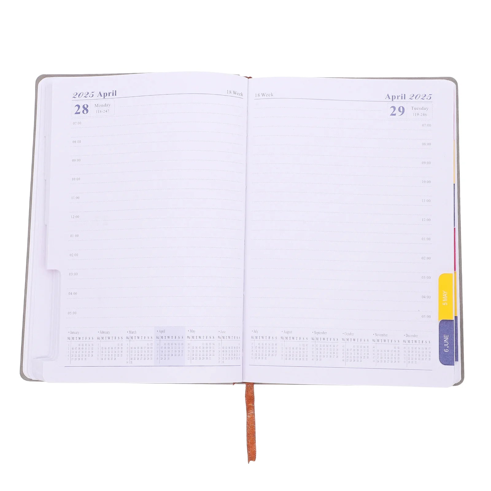 2025 Notebook Planner Journal Agenda Daily Writing Book Notepad Paper Academic ganizer Travel Diary Office Supplies