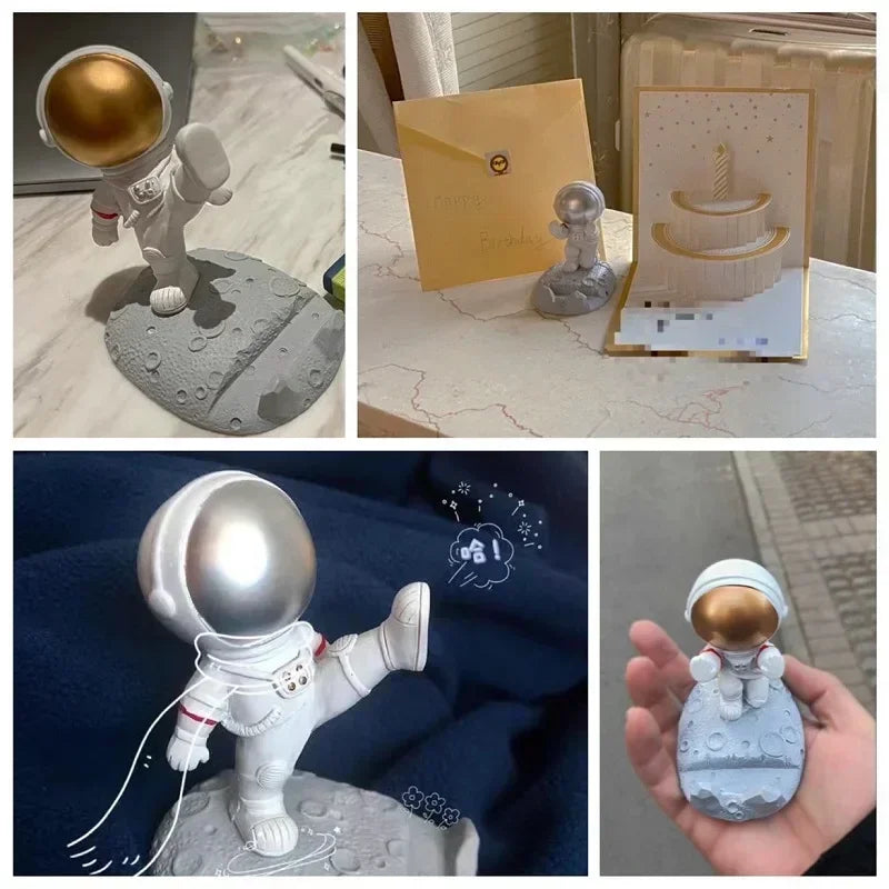 Astronaut Phone Holder Office Desk Decoration, Nordic Style Decoration, Resin Astronaut Holder, Toy Gift  Fairy Garden