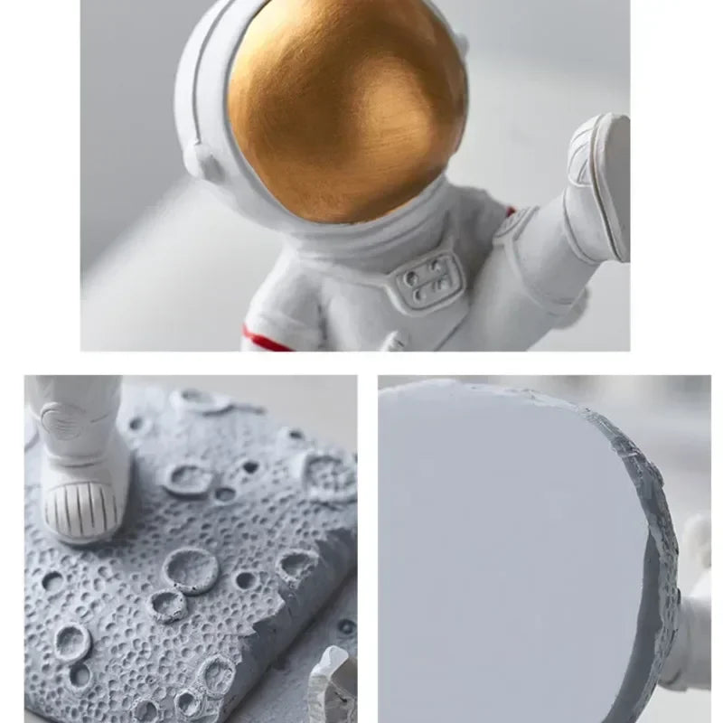 Astronaut Phone Holder Office Desk Decoration, Nordic Style Decoration, Resin Astronaut Holder, Toy Gift  Fairy Garden