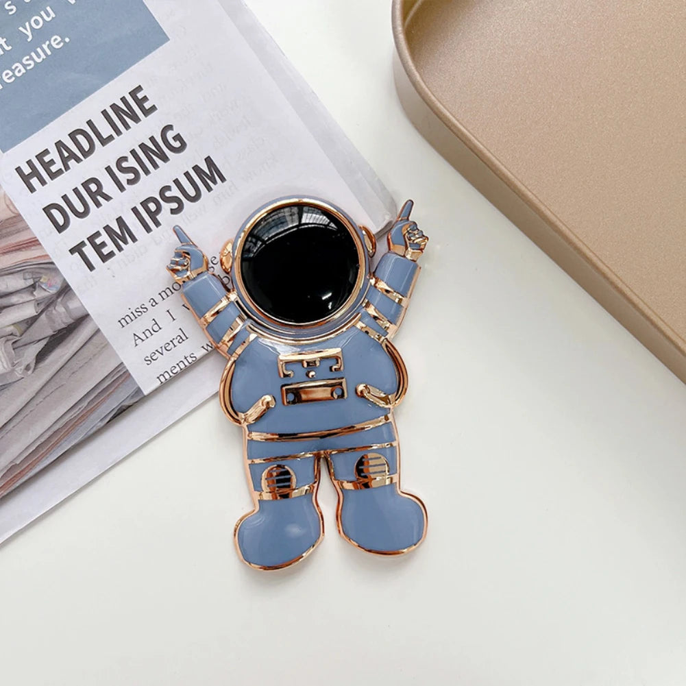 Universal Ultra-thin Cartoon Stand Anime Foldable Desktop Bracket Cute Liquid Quicksand Astronaut Stand Desktop Phone Holder