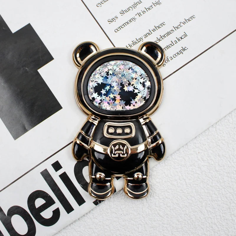 Universal Ultra-thin Cartoon Stand Anime Foldable Desktop Bracket Cute Liquid Quicksand Astronaut Stand Desktop Phone Holder
