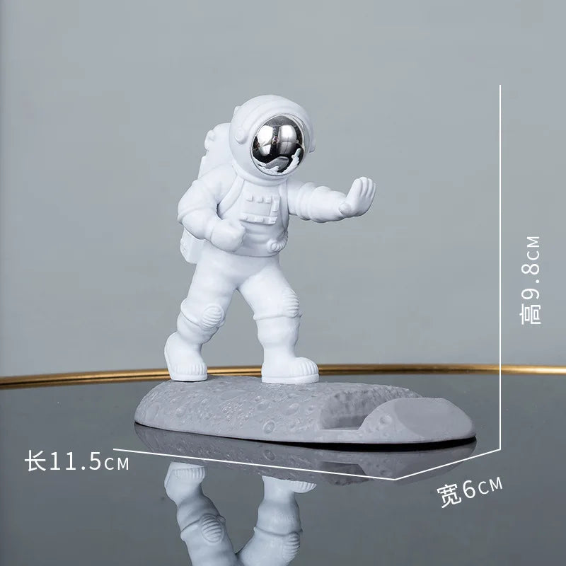 Lightweight Luxury Astronaut Phone Stand,PVC Material Desktop Tablet Holder Universal Phone Stand，home Decoration Ornaments