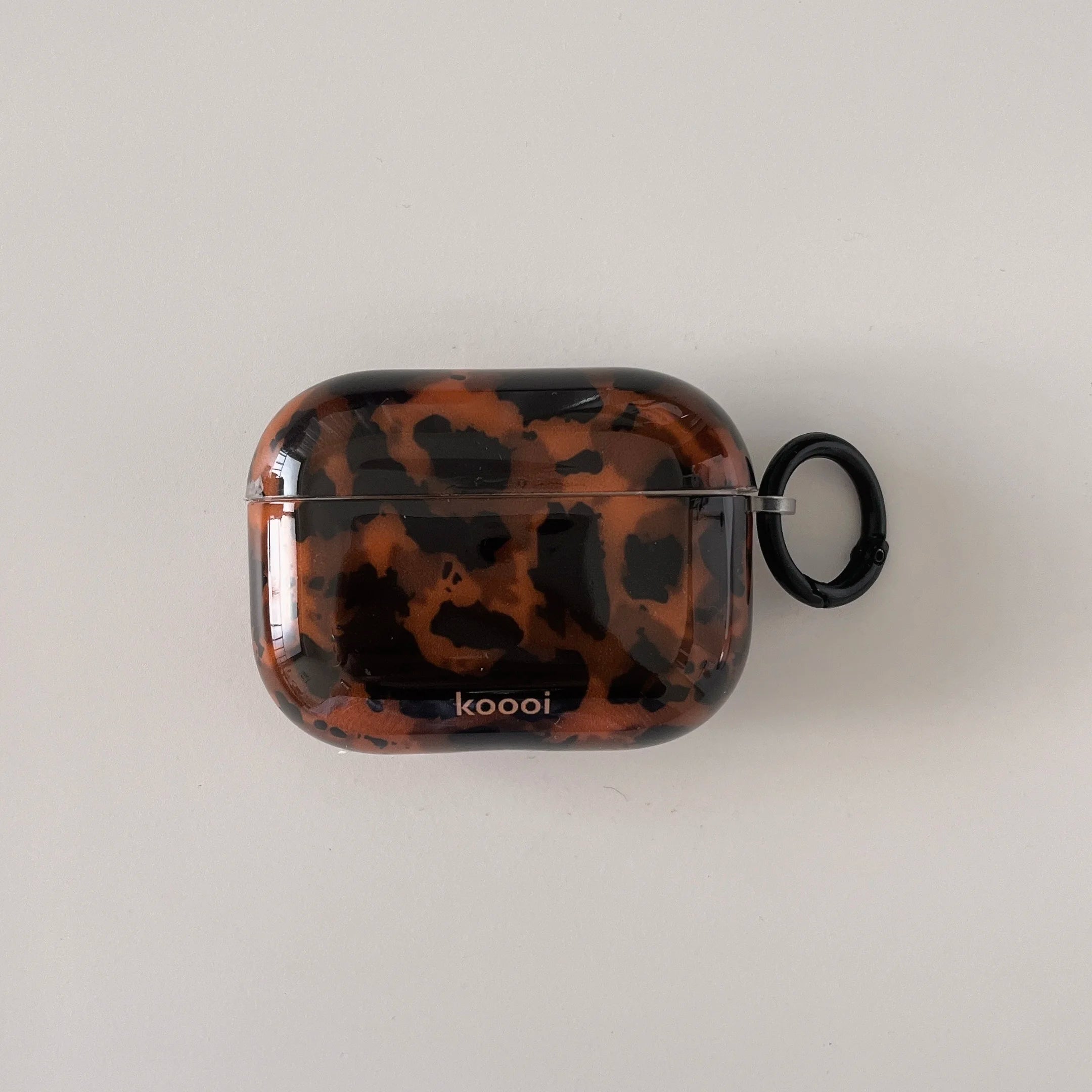 Stylish Dark Color Tortoiseshell Amber Glossy Cover Case For AirPods 1 2 3 4 Pro AirPods Pro 2 Shockproof Protective Case