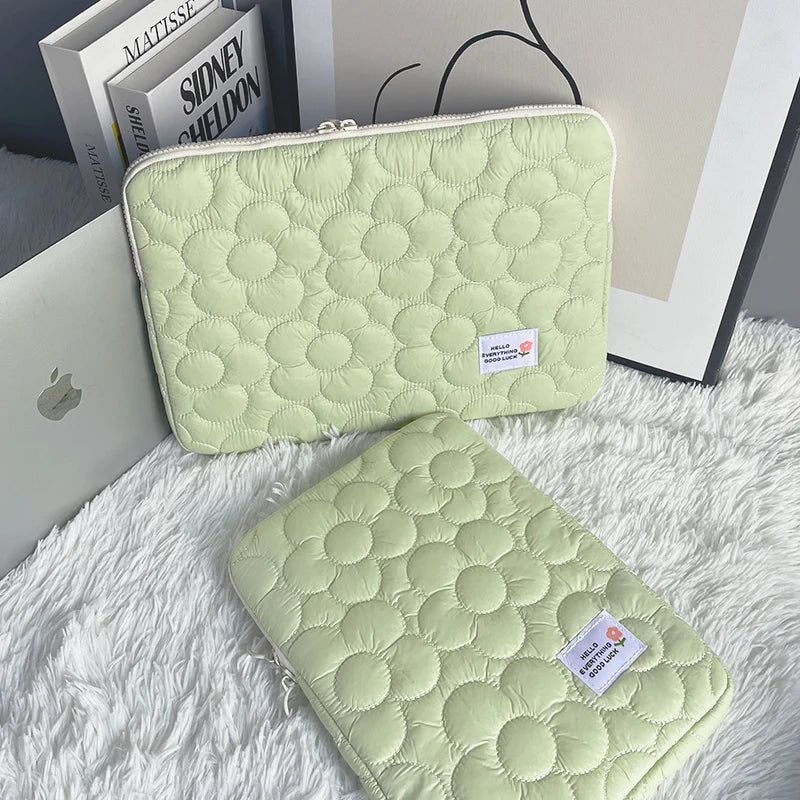 Cute flowers Tablet Pouch For Ipad Air4/5 10.9 Air6 Pro11 10.5 10.2 Case Bag 13.3 14 15 15.6 Inch Laptop Sleeve Notebook pouch