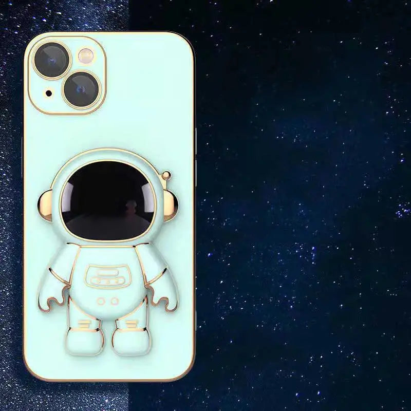 Astronaut Phone Bracket Cute Cartoon Desktop Foldable Stand Accessories 3D Plating Anime Astronaut Phone Holder Stand Holder