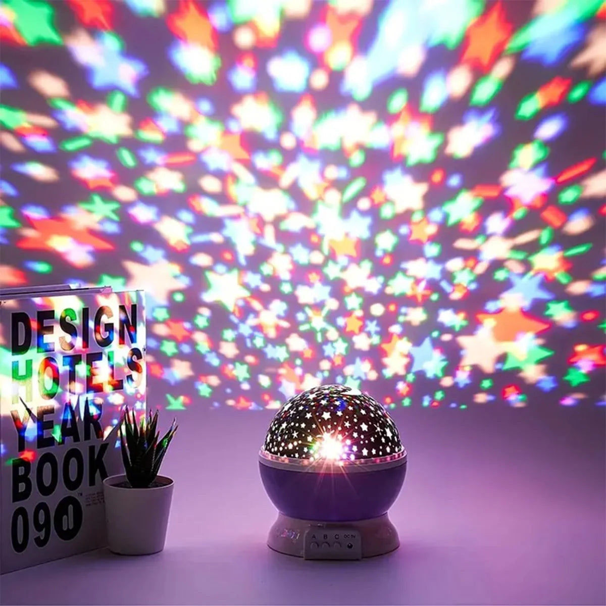 Novelty LED Star Projector Children's Gift Bedside Lamp Sleep Lamp Bedroom Decoration USB Projector Lamp Rotating Night Lamp