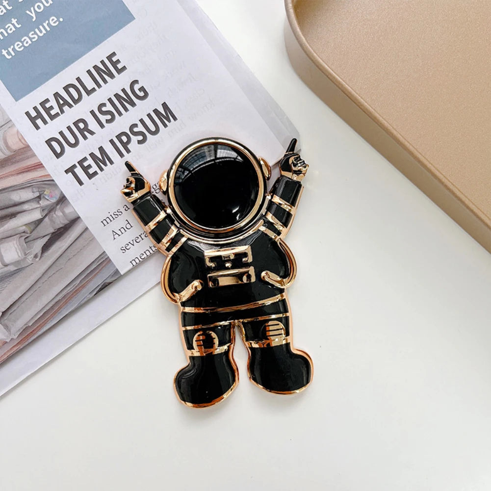 Universal Ultra-thin Cartoon Stand Anime Foldable Desktop Bracket Cute Liquid Quicksand Astronaut Stand Desktop Phone Holder
