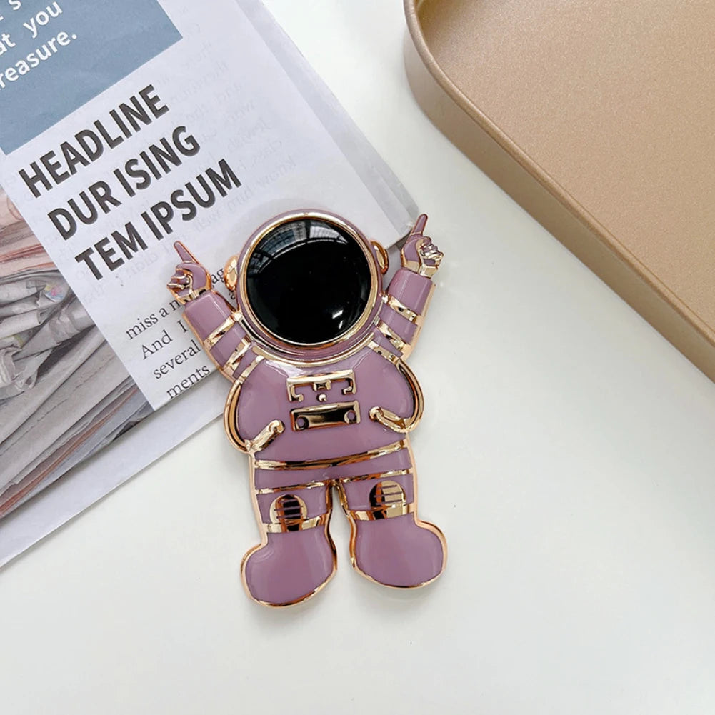 Universal Ultra-thin Cartoon Stand Anime Foldable Desktop Bracket Cute Liquid Quicksand Astronaut Stand Desktop Phone Holder
