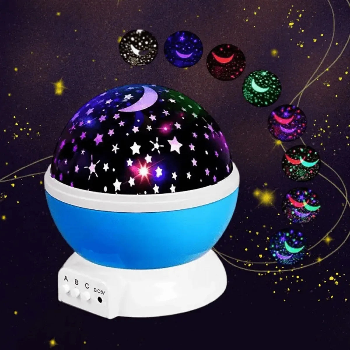 Novelty LED Star Projector Children's Gift Bedside Lamp Sleep Lamp Bedroom Decoration USB Projector Lamp Rotating Night Lamp