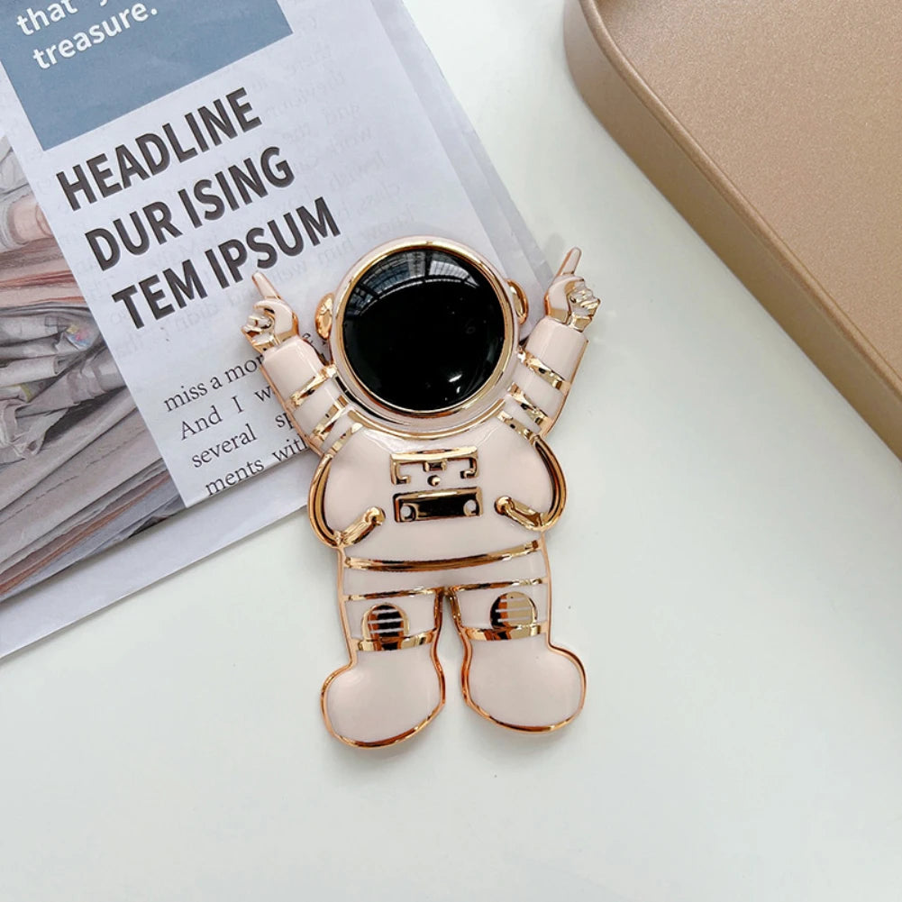 Universal Ultra-thin Cartoon Stand Anime Foldable Desktop Bracket Cute Liquid Quicksand Astronaut Stand Desktop Phone Holder
