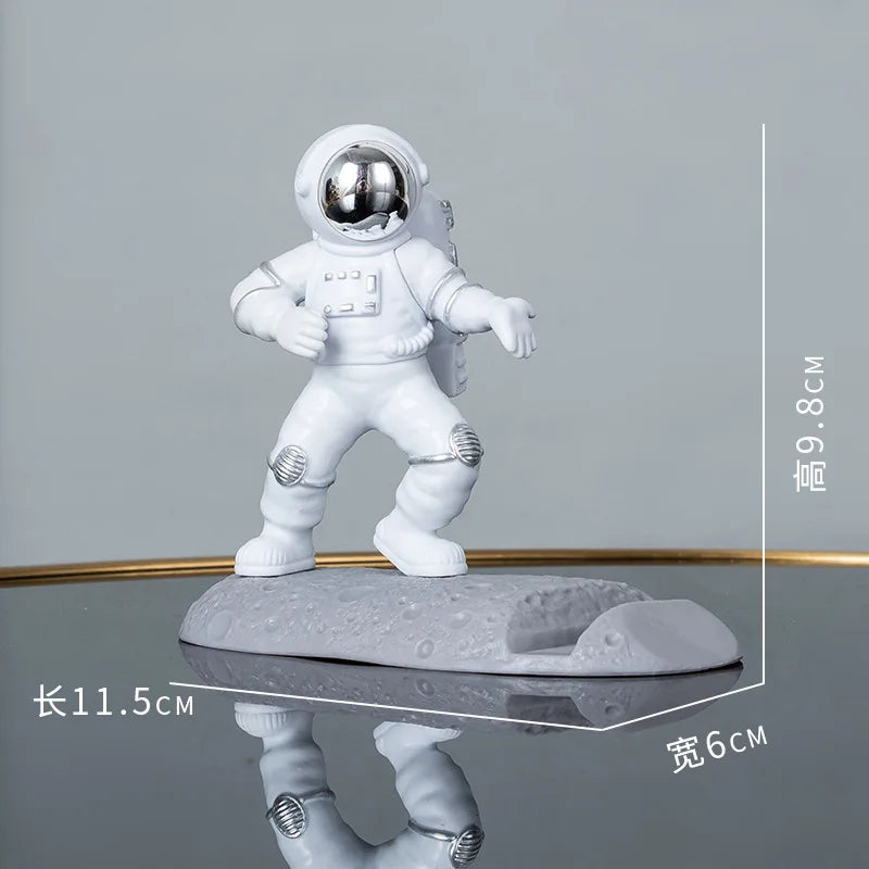 Lightweight Luxury Astronaut Phone Stand,PVC Material Desktop Tablet Holder Universal Phone Stand，home Decoration Ornaments