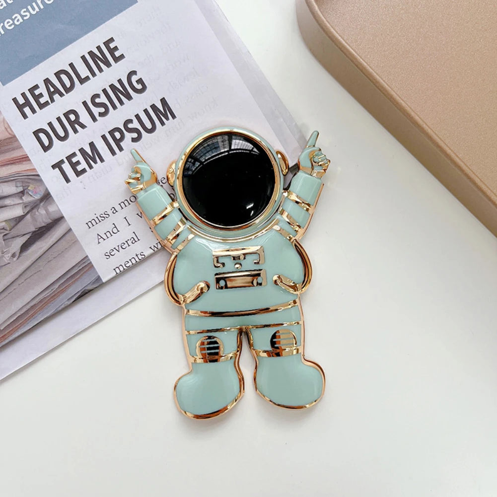 Universal Ultra-thin Cartoon Stand Anime Foldable Desktop Bracket Cute Liquid Quicksand Astronaut Stand Desktop Phone Holder