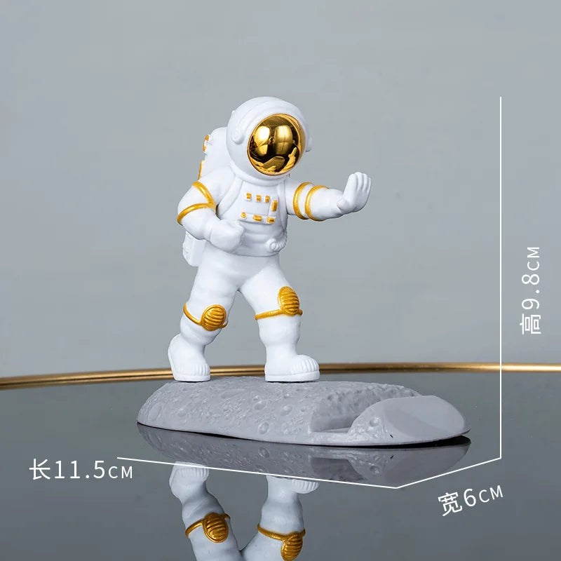Lightweight Luxury Astronaut Phone Stand,PVC Material Desktop Tablet Holder Universal Phone Stand，home Decoration Ornaments