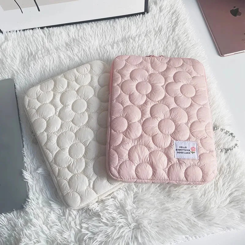 Cute flowers Tablet Pouch For Ipad Air4/5 10.9 Air6 Pro11 10.5 10.2 Case Bag 13.3 14 15 15.6 Inch Laptop Sleeve Notebook pouch