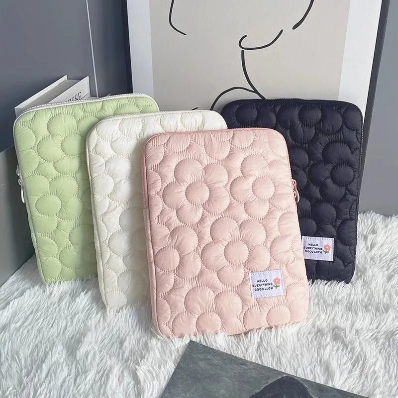 Cute flowers Tablet Pouch For Ipad Air4/5 10.9 Air6 Pro11 10.5 10.2 Case Bag 13.3 14 15 15.6 Inch Laptop Sleeve Notebook pouch