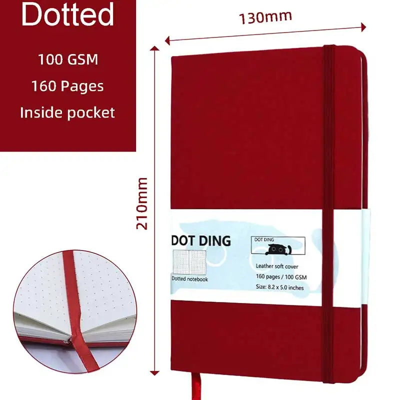 A5 Dotted Notebook 100 GSM 160 Journal Notebooks and Journals School Supplies Stationery