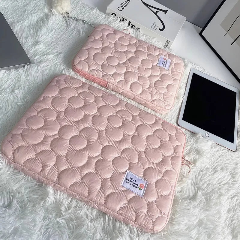 Cute flowers Tablet Pouch For Ipad Air4/5 10.9 Air6 Pro11 10.5 10.2 Case Bag 13.3 14 15 15.6 Inch Laptop Sleeve Notebook pouch