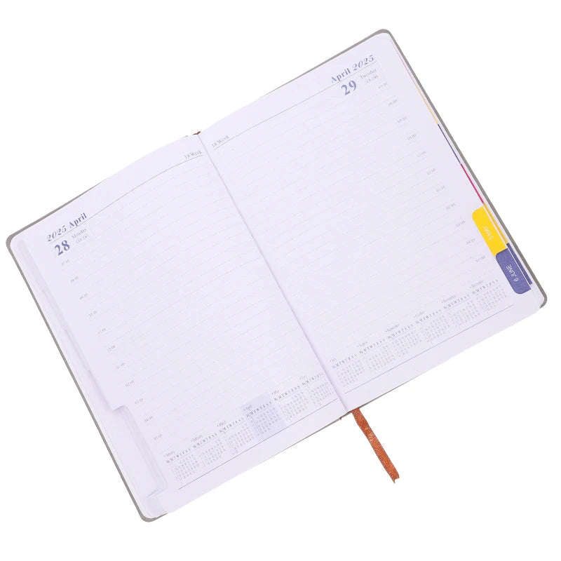 2025 Notebook Planner Journal Agenda Daily Writing Book Notepad Paper Academic ganizer Travel Diary Office Supplies