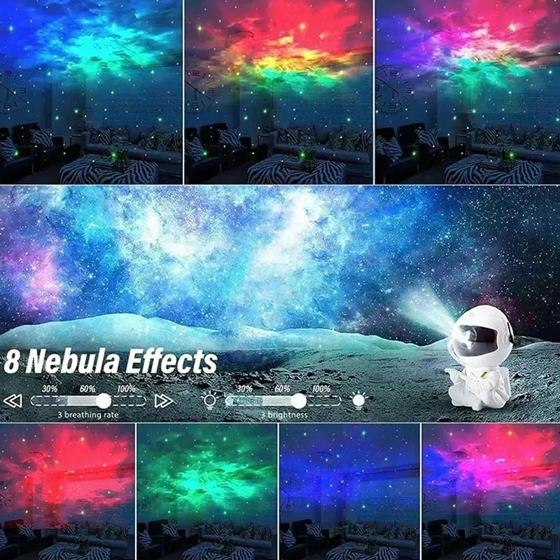 2024Star Projector Galaxy Night Light Astronaut Space Projector Starry Nebula Ceiling Lamp for Bedroom Home Decorative kids gift