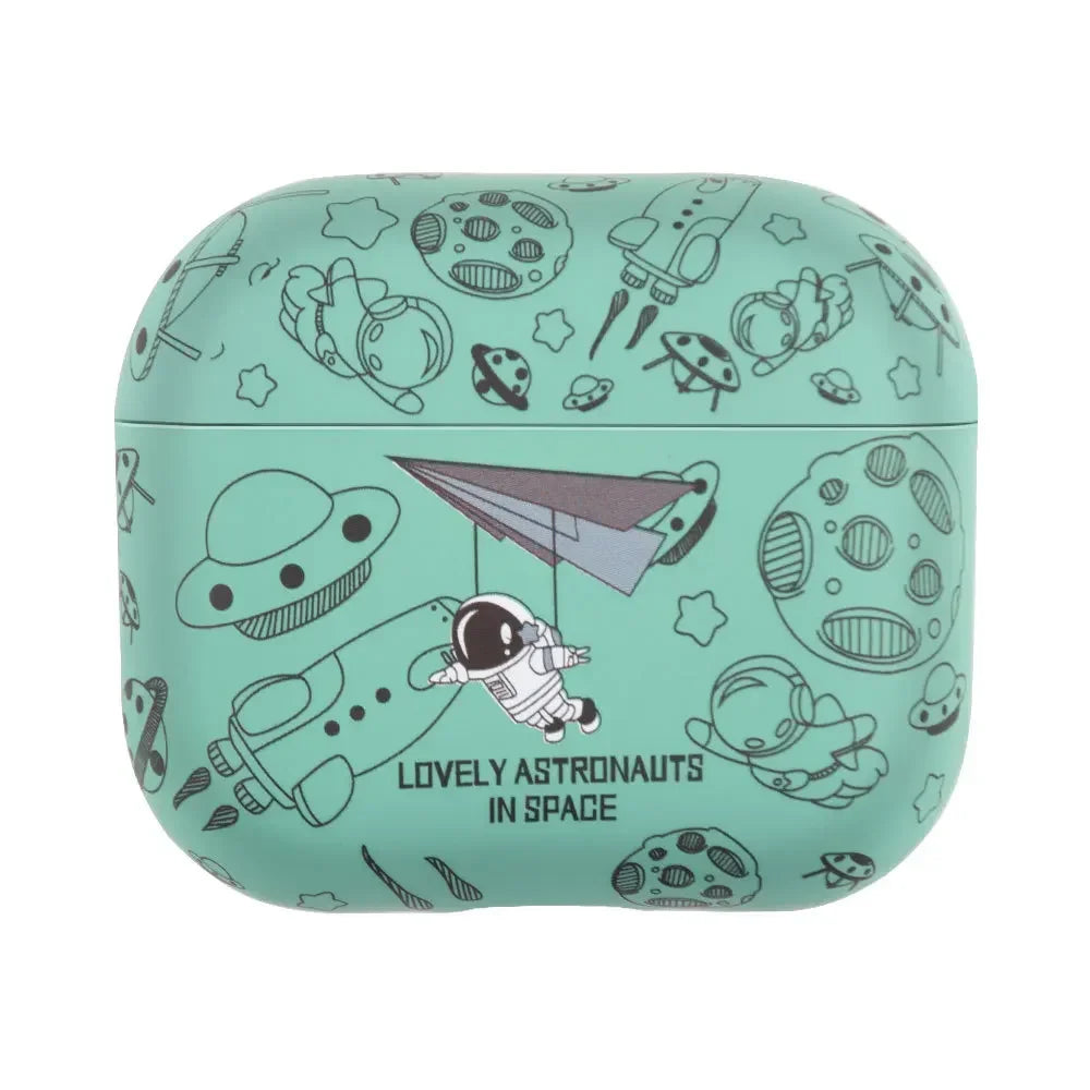 Astronaut Space Moon Soft Earphone Case for Airpods 4 2024 3 2 1 Pro 2 Headphone Cover for Air Pods Pro2 3rd Generation Custodia