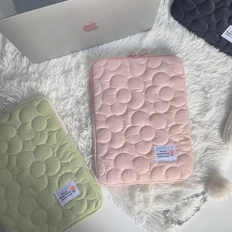 Cute flowers Tablet Pouch For Ipad Air4/5 10.9 Air6 Pro11 10.5 10.2 Case Bag 13.3 14 15 15.6 Inch Laptop Sleeve Notebook pouch