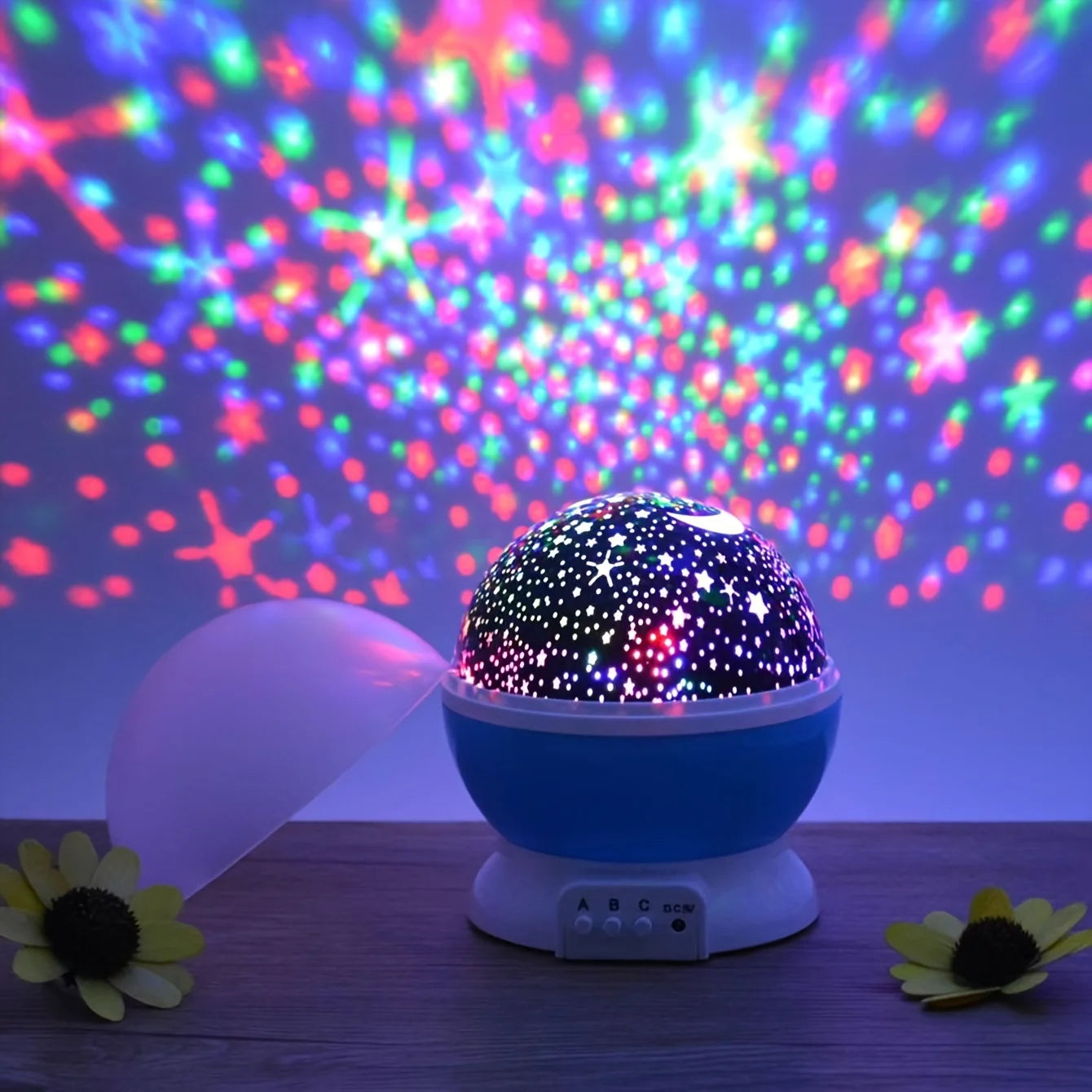 Novelty LED Star Projector Children's Gift Bedside Lamp Sleep Lamp Bedroom Decoration USB Projector Lamp Rotating Night Lamp