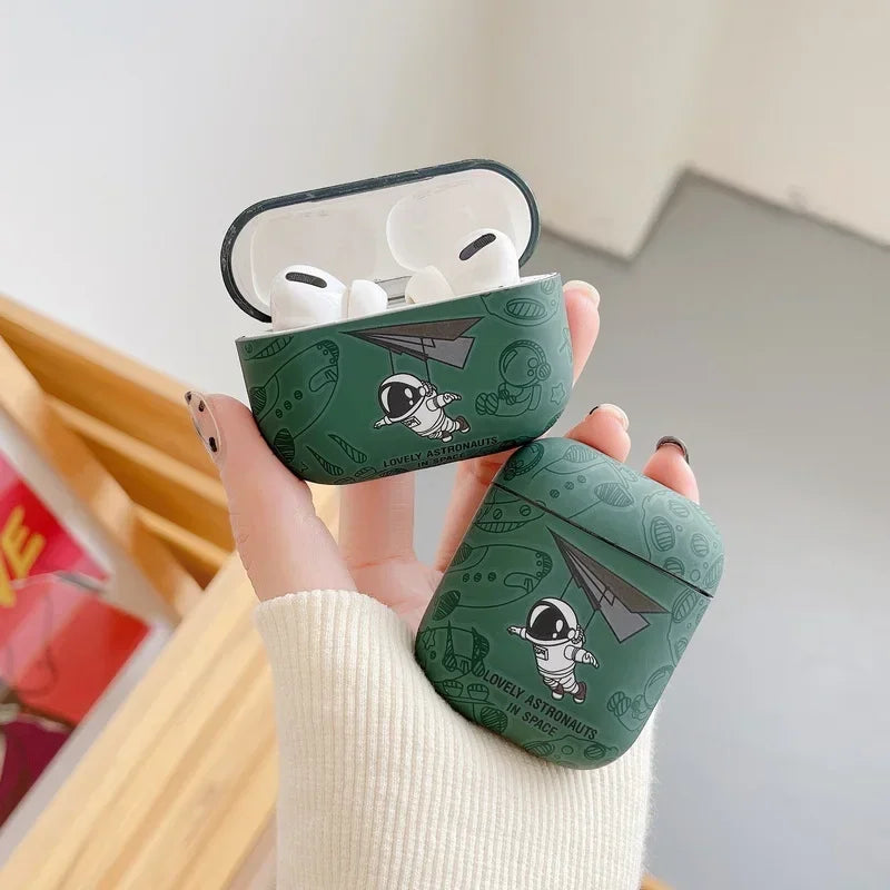 Astronaut Space Moon Soft Earphone Case for Airpods 4 2024 3 2 1 Pro 2 Headphone Cover for Air Pods Pro2 3rd Generation Custodia