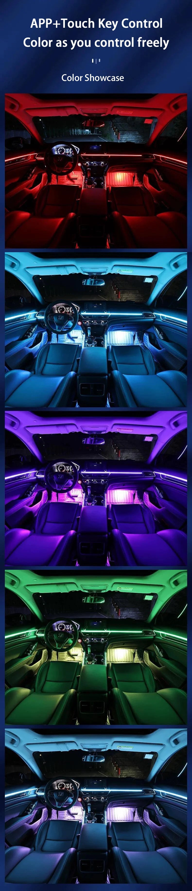 Ezontronics Ambient Light For Honda 10th Accord 2018-2022 Atmosphere environtal mood ambilight Lighting lumiere Dynamic Magic