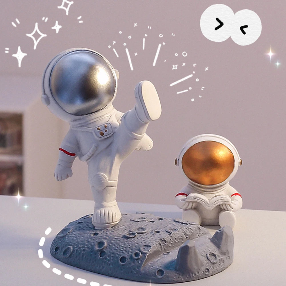 Universal Ultra-thin Cartoon Stand Anime Foldable Desktop Bracket Cute Liquid Quicksand Astronaut Stand Desktop Phone Holder