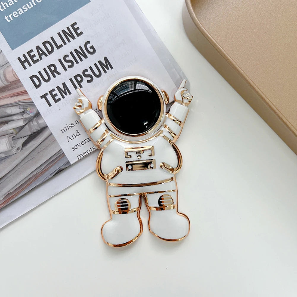 Universal Ultra-thin Cartoon Stand Anime Foldable Desktop Bracket Cute Liquid Quicksand Astronaut Stand Desktop Phone Holder