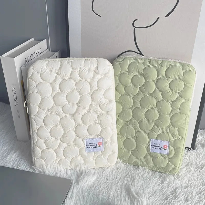 Cute flowers Tablet Pouch For Ipad Air4/5 10.9 Air6 Pro11 10.5 10.2 Case Bag 13.3 14 15 15.6 Inch Laptop Sleeve Notebook pouch