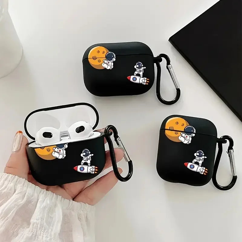 Astronaut Case for AirPods 4 3 4th Case for AirPods Pro 2 1 Pro2 USB C Cover Moon Earphone Funda for Airpod pro 2 3 Cases Coque