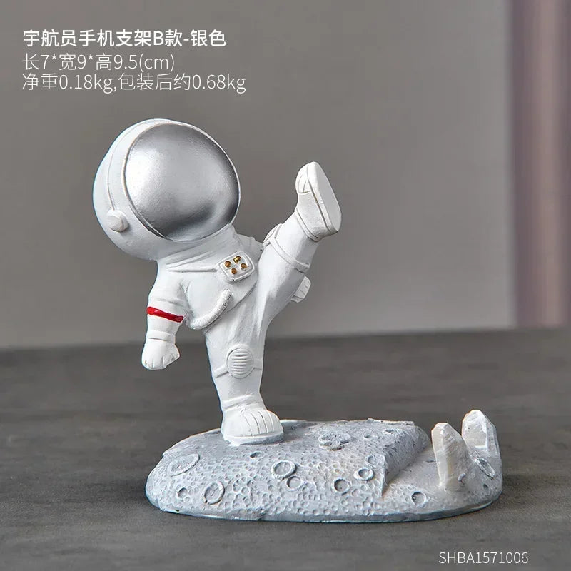 Astronaut Phone Holder Office Desk Decoration, Nordic Style Decoration, Resin Astronaut Holder, Toy Gift  Fairy Garden