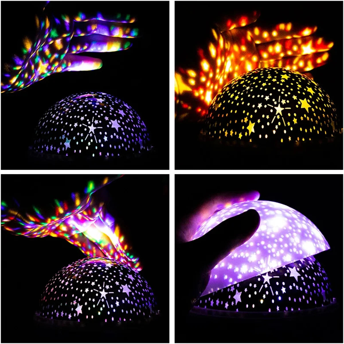 Novelty LED Star Projector Children's Gift Bedside Lamp Sleep Lamp Bedroom Decoration USB Projector Lamp Rotating Night Lamp