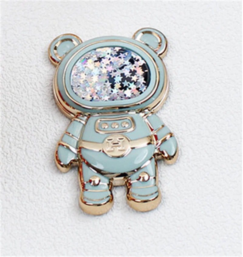 Universal Ultra-thin Cartoon Stand Anime Foldable Desktop Bracket Cute Liquid Quicksand Astronaut Stand Desktop Phone Holder