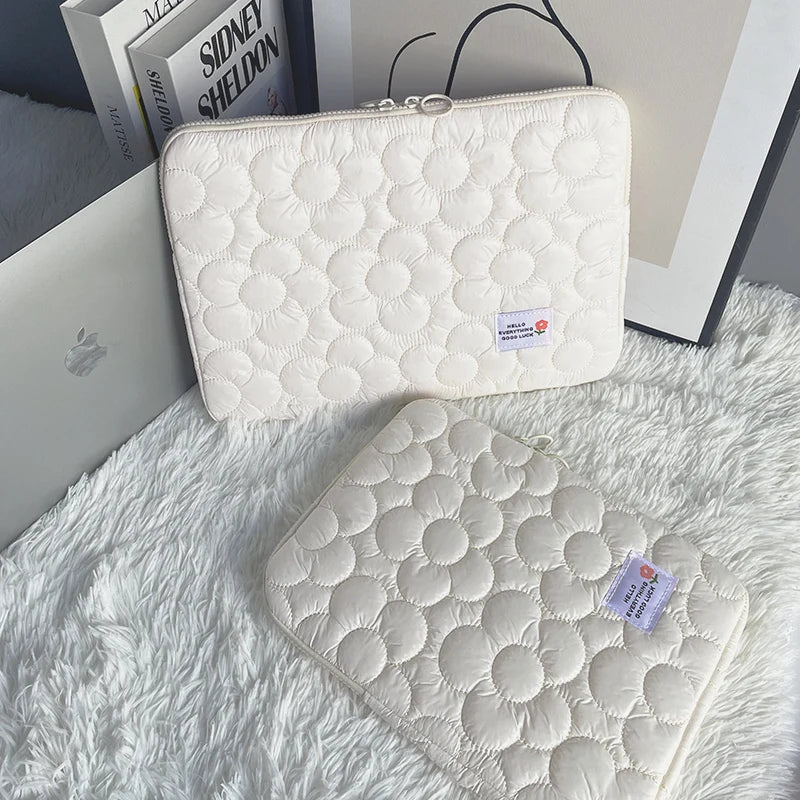 Cute flowers Tablet Pouch For Ipad Air4/5 10.9 Air6 Pro11 10.5 10.2 Case Bag 13.3 14 15 15.6 Inch Laptop Sleeve Notebook pouch